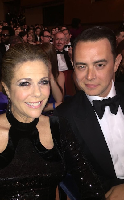Rita Wilson, Colin Hanks, 2015 Tony Awards. Twitter